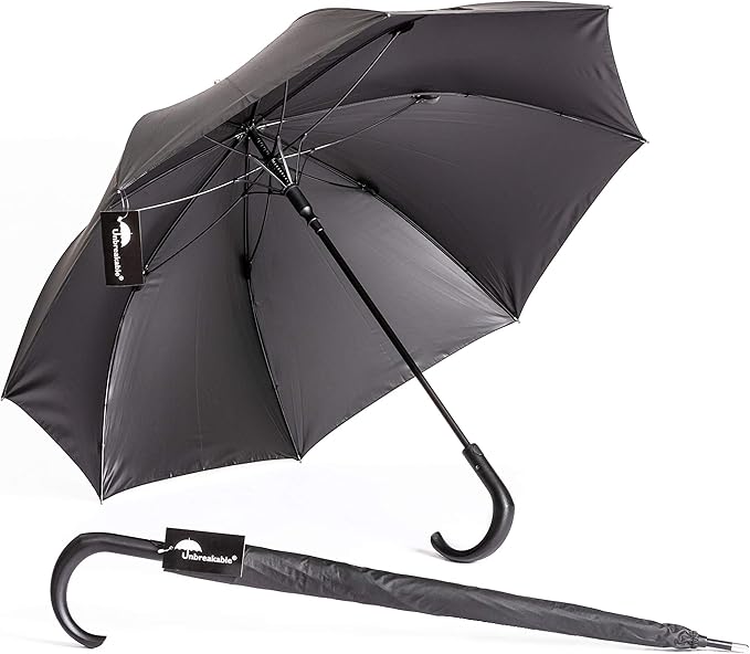 Unbreakable Walking-Stick Umbrella U-115 (Crook Handle)